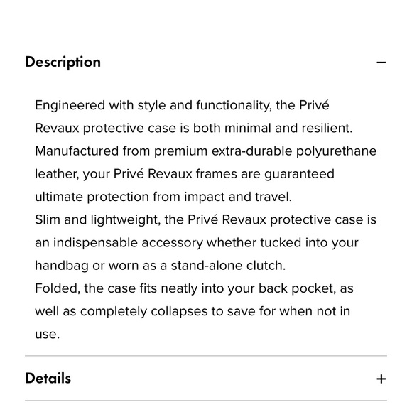 PRIVE REVAUX EYEWEAR COLLAPSIBLE GLASSES SUNGLASSES SUNNIES CASE HARDSHELL BLACK - Picture 2 of 3